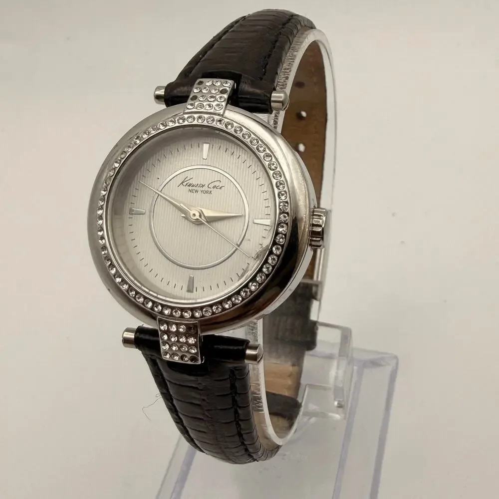 Elegant Kenneth Cole New York Women's Classic Crystal Watch Working New Battery